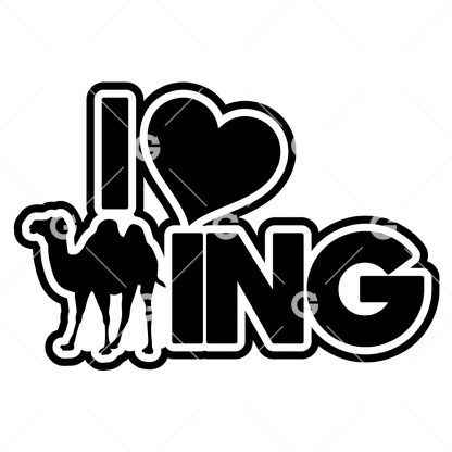 I Love Humping Camel Decal SVG