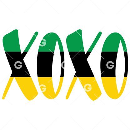Jamaican XOXO SVG