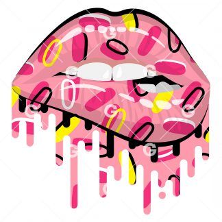 Jelly Bean Drip Lips SVG