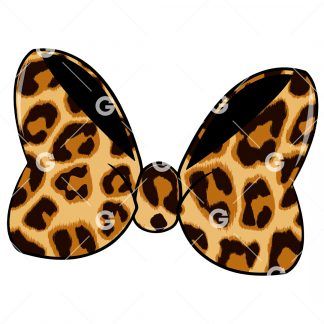 Fashion Leopard Hair Bow SVG