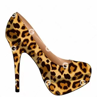 Leopard High Heel Shoe SVG