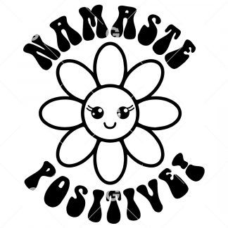 Namaste Positive Cute Daisy Awareness SVG