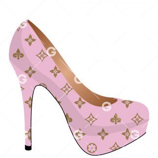 Pink Fashion High Heel Shoe SVG
