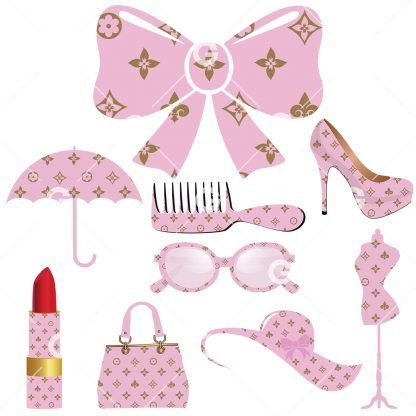 Pink Fashion Accessory SVG Bundle