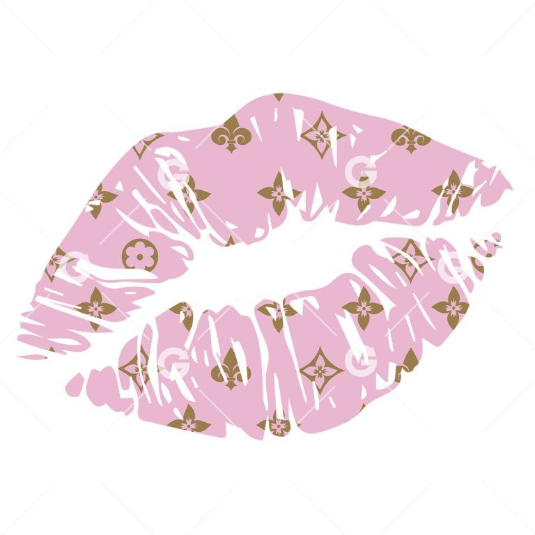 Pink Fashion Kiss Lips SVG | SVGed