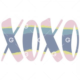 Pink Fashion Wave XOXO SVG