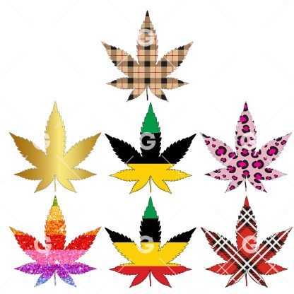 Fashion Marijuana Pot Leaf SVG Bundle