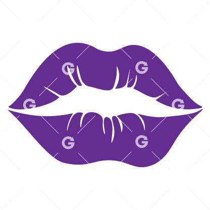 Purple Lips SVG