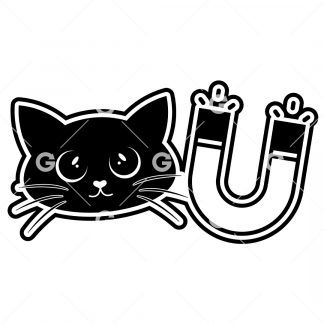 Funny Pussy Magnet, Cat Magnet SVG