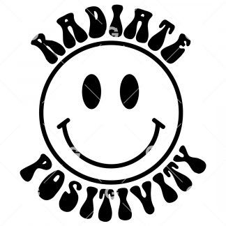 Radiate Positivity Happy Face Awareness SVG