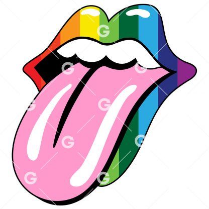 Rainbow Smile Mouth Lips SVG