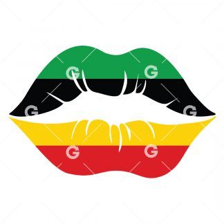 Jamaican Rasta Lips SVG