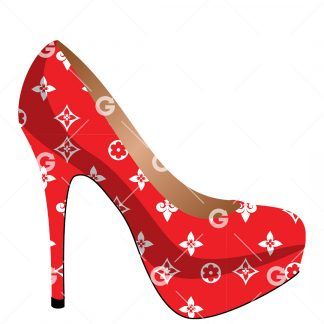 Red Fashion High Heel Shoe SVG