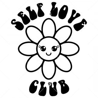 Self Love Club Cute Daisy Awareness SVG