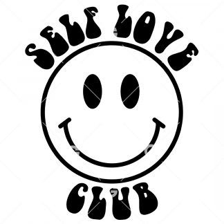 Self Love Club Happy Face Awareness SVG