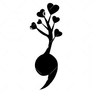 Semicolon Tree of Hearts Awareness SVG