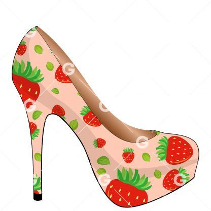 Strawberry High Heel Shoe SVG