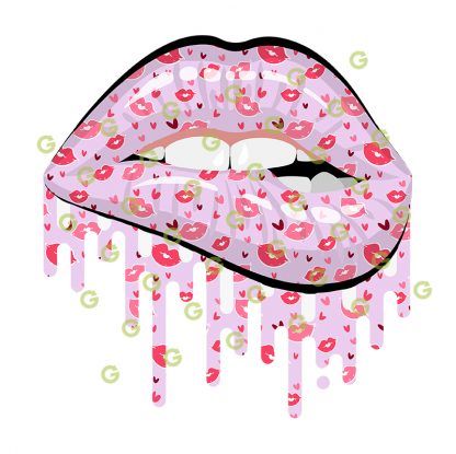 Lips Pattern Drip Lips SVG