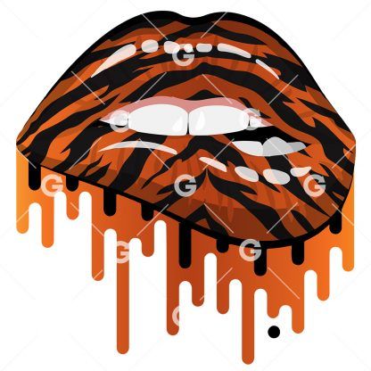 Tiger Drip Lips SVG