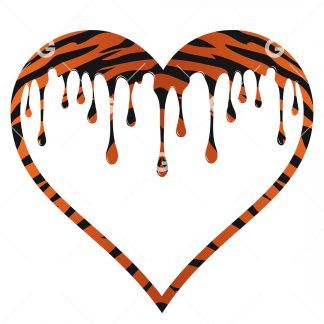 Tiger Dripping Heart SVG