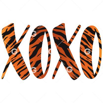 Tiger Pattern XOXO SVG