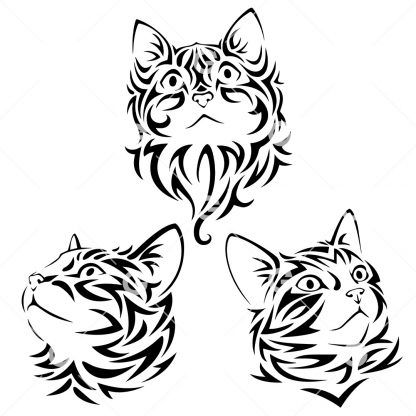 Tribal Cats SVG Bundle