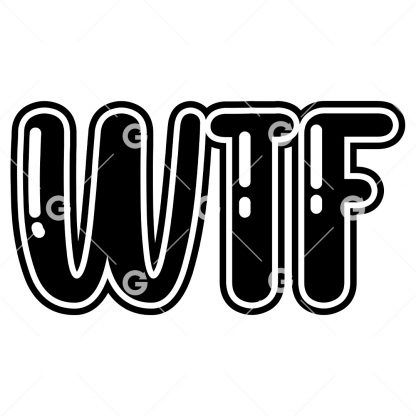 WTF (What The Fuck) Swear Decal SVG