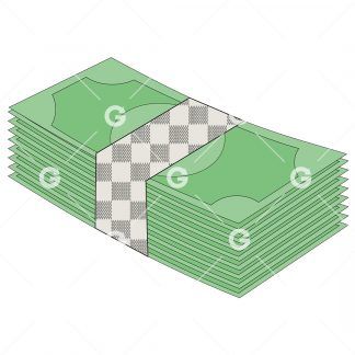White Checkered Fashion Cash SVG