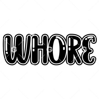 Whore Swear Decal SVG