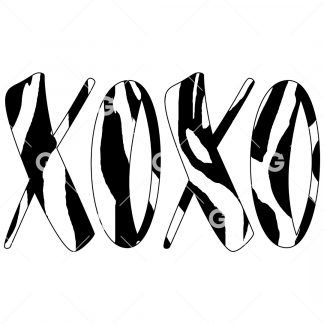 Zebra Pattern XOXO SVG