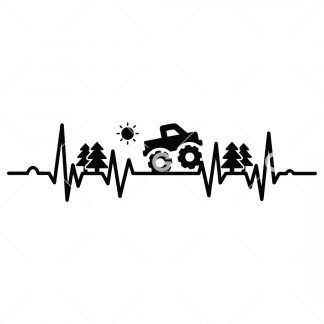 4x4 Truck Scenic Heartbeat SVG