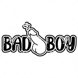 Bad Boy Penis Squirting Decal SVG