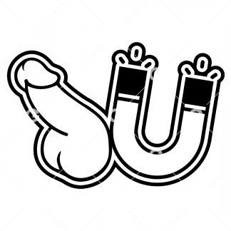 Funny Dick (Penis) Magnet Decal SVG