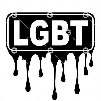LGBT Dripping Decal SVG