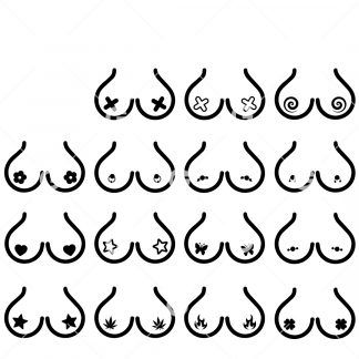 Big Boobs With (Pierced/Nipples/Tits) SVG Bundle