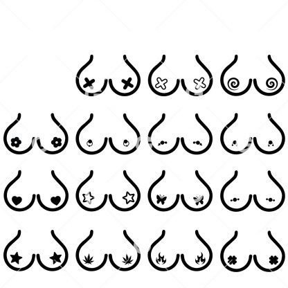 Big Boobs With (Pierced/Nipples/Tits) SVG Bundle
