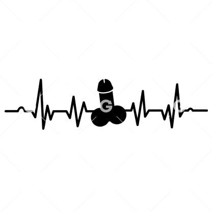 Small Dick (Penis) Heartbeat SVG