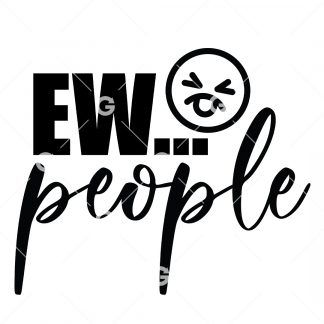 Funny Ew People... Disgust Emoji SVG