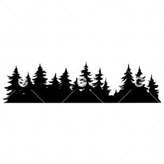 Forest Mountain Pine Trees SVG