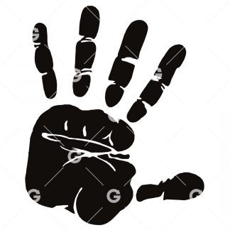 Human Hand Print SVG