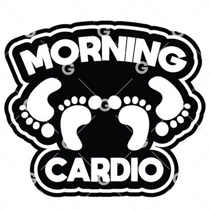 Funny Morning Sex Cardio Decal SVG