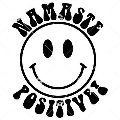 Namaste Positive Happy Face Awareness SVG