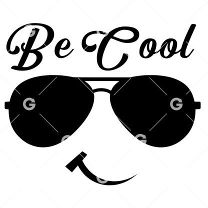 Be Cool Smiling Face With Glasses SVG