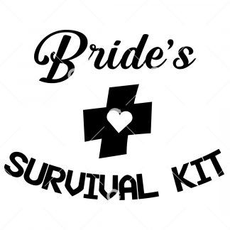Wedding Bride's Survival Kit SVG