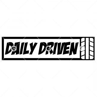 Daily Driven Car Decal SVG