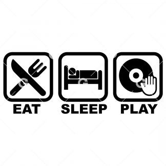 Eat Sleep DJ SVG