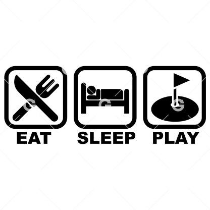 Eat Sleep Play Golf SVG