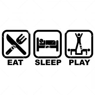 Eat Sleep Gymnastics SVG