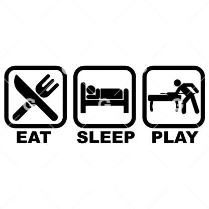 Eat Sleep Play Pool SVG