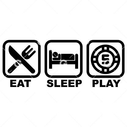 Eat Sleep Play Poker SVG
